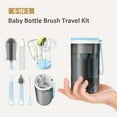 thumbnail image 3 of XKHHLH Electric Travel Baby Bottle Brush Set with Storage Box, Automatic Bottle Cleaner Brush Kit with Silicone Bottle/Nipple/Straw Brush, Milk Frother Electric and Drainage Rack, Rechargeable, 3 of 3