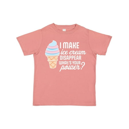 

Inktastic I Make Ice Cream Disappear What s Your Power Gift Toddler Boy or Toddler Girl T-Shirt