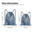 thumbnail image 2 of Zufioo Cozy Knitted Blue Chevron Sports Cinch Sack Gym String Bags Machine Washable Heavy Duty String Backpack for Men Women-Small, 2 of 6