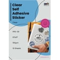 thumbnail image 1 of miduoudo-10 Sheets Inkjet Clear Transparent Self Adhesive Sticker Paper 8.5x11 Full Sheet Photo Quality Instant Dry Scratch and Tear Resistant (-39-10), 1 of 4