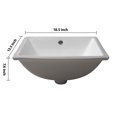 thumbnail image 2 of 18.5"×13.5"×7.6" White Ceramic Rectangular Under-counter Bathroom Sink, 2 of 8