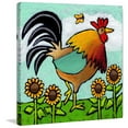 thumbnail image 3 of Marmont Hill - "Rooster with Sunflowers" by Janet Nelson Painting Print on Wrapped Canvas, 3 of 5