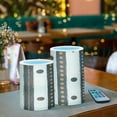 thumbnail image 3 of Yayeee Flameless Candles with Remote Flickering Battery Operated Multi Color Changing, Beige Abstract Dots, 3 of 7