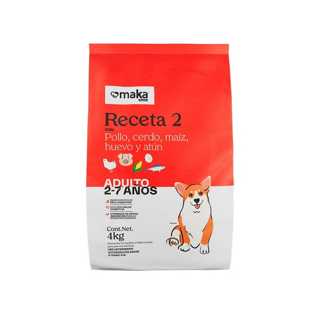 Somos Maka Receta 2 adulto medianas y grandes alimento para mascotas 4 SOMOS MAKA Etapa 2 Adulto croqueta cilíndrica