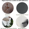 thumbnail image 4 of Large Leather Repair Patch 17x60 Inch, Furniture Leather Seat Repair Sticker, Leather Repair Tape, Self Adhesive Waterproof Patch Kit for Car Seat,Couch,Boat Seat,Chair (Dark Brown A), 4 of 6