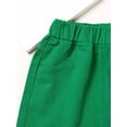 thumbnail image 6 of Hansber Kids Girls Jean Shorts Elastic Waist Ripped Frayed Raw Hem Denim Shorts Distressed Slimming Green 140, 6 of 7