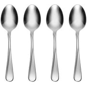 Silverware Set For 8, Flight 45-Piece Everyday Flatware Set with Serving Utensils, Service For 8, 18/0 Stainless Steel, Dishwasher Safe, Knives Spoons and Forks Set, Dining (Silver, 45 pieces)