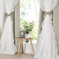 thumbnail image 6 of NICETOWN Double Layer Blackout Bow Curtains for Living Room Grommet Solid Room Darkening Thermal Insulation Drapes with Sheer, W52 x L95, Set of 2, Natural, 6 of 8