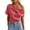 Hot Pink, variant on Ticikt Women's Off Shoulder Asymmetric Top, Ruched Short Sleeve Casual Slim Fit Blouse,Hot Pink