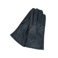thumbnail image 3 of Gustave Winter PU Leather Gloves for Women Warm Thermal Fleece Lined Gloves Elegant Bowknot Touchscreen Texting Driving Cycling Gloves, Navy, 3 of 6