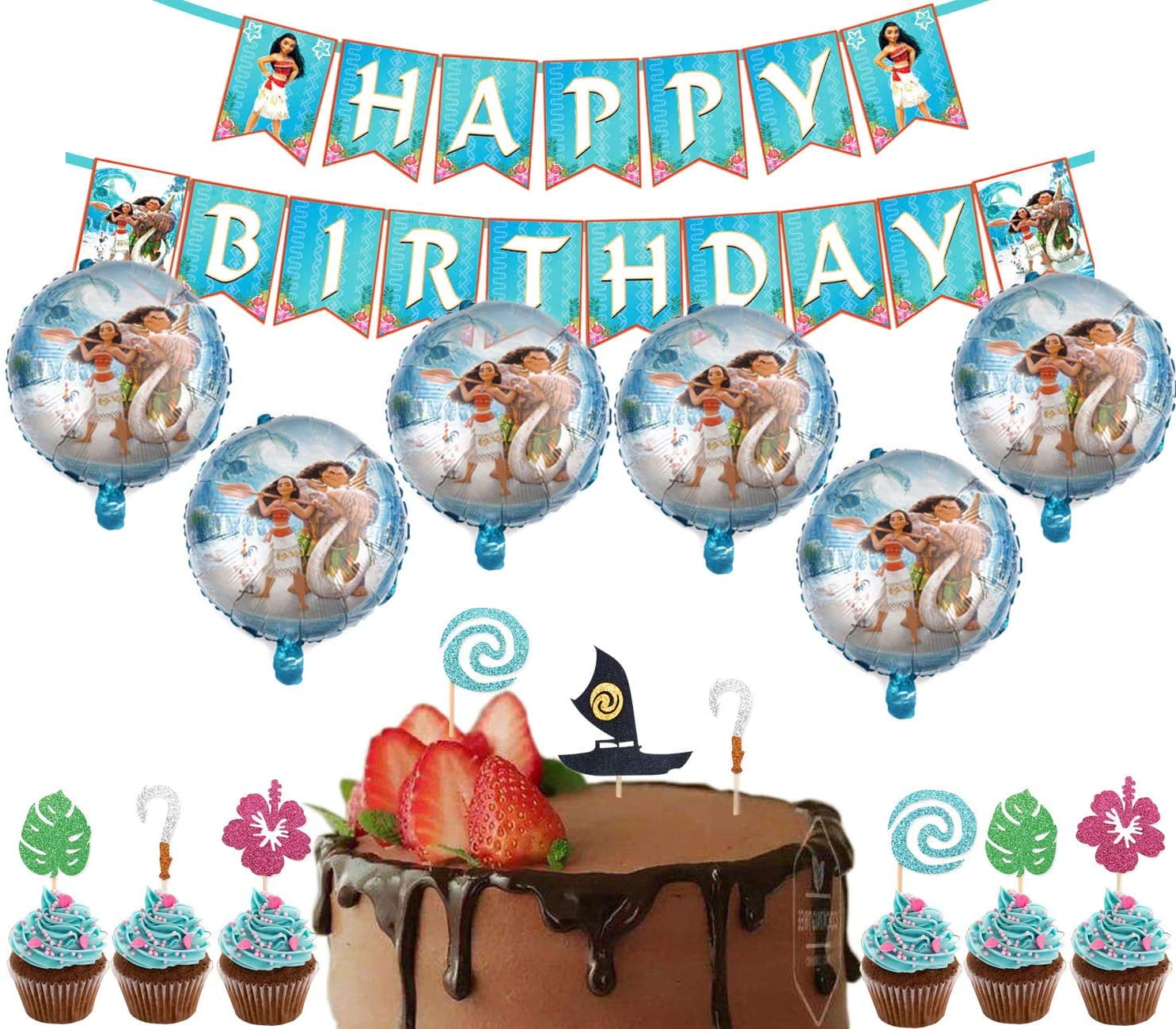 37 Pack Moana Party Supplies Set 30 Pcs Moana Inspired Cupcake Toppers 6 Foil Balloons 1 Moana Happy Birthday Banner Decorations For Family Party Decorations Walmart Com Walmart Com 37 Pack Moana Party Supplies Set 30 Pcs Moana Inspired Cupcake Toppers 6 Foil Balloons 1 Moana Happy Birthday Banner Decorations For Family Party Decorations Walmart Com Walmart Com