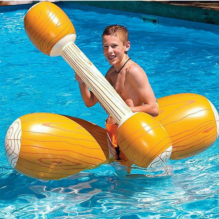 1 Set of Water Entertainment Toys Swimming Pool Inflatable Double Hit Stick  Sitting Stick (Hit Stick and Sitting Stick for Each
