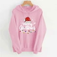 thumbnail image 2 of Atogsazn Christmas Sweatshirts for Women Casual Letter Print Long Sleeve Pullover Sweatshirt Fall Loose Fit Hoodie 04-Pink L Fashion, 2 of 6