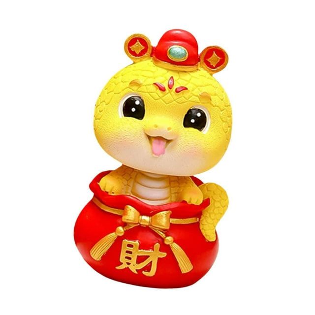 Estatua de serpiente BLESIY figura de Fengshui para Año Nuevo chino Ojos abiertos