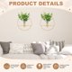 thumbnail image 2 of Uxcell 2 Set Decoración de Pared con Plantas, Macetas Colgantes con Eucalipto Artificial, Jarrón Colgante de Metal en Forma Redonda para la Habitación [Dorado], 2 of 7