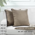 thumbnail image 4 of 3S Brother's Solid Cushion Cover Super Soft & Cozy Home Décor Throw Pillow Case for Chair Couch Bedroom & Livingroom Décor Pillowcase with Invisible Zipper Set of 2 Pieces - Barley 20"x20" Each, 4 of 8