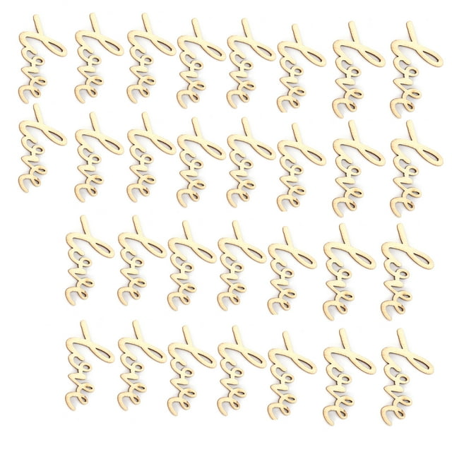 Décoration Murale Amour, 30 Pcs Script Amour DIY Signe en Bois Amour Design Convivial