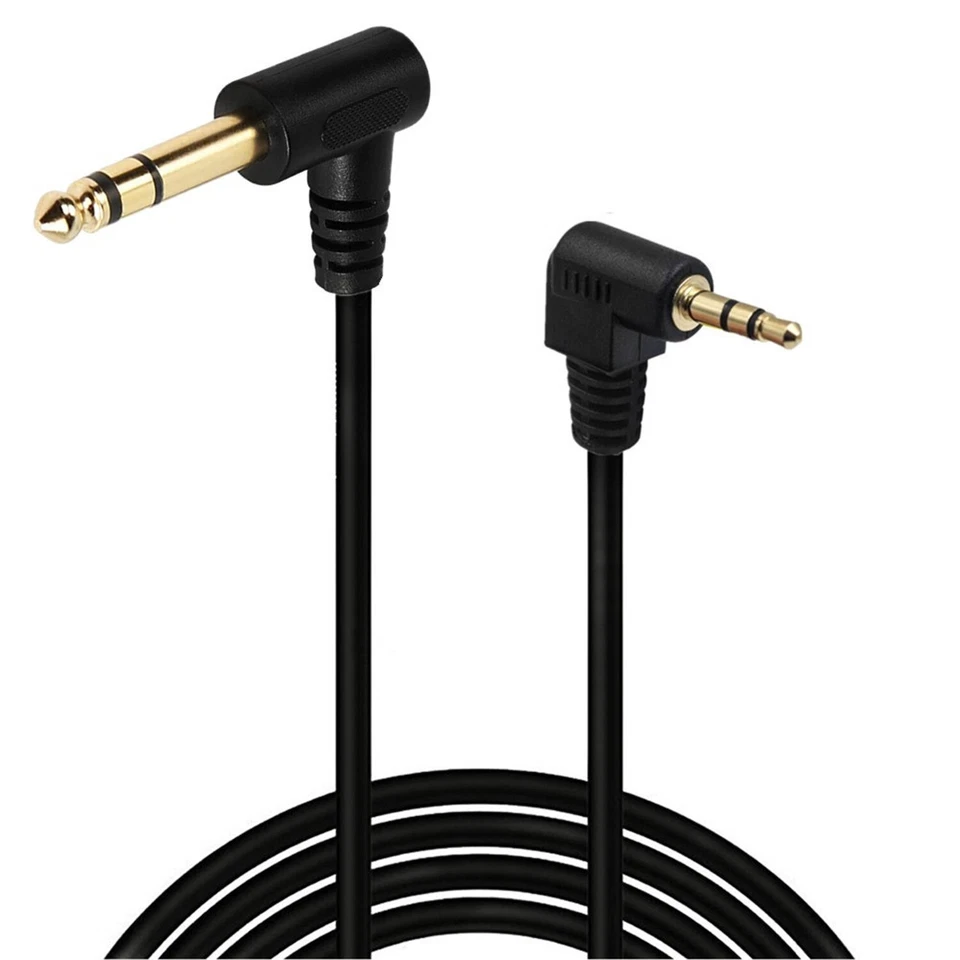 BUTTERFLY- 2X 3.5Mm 1/8" Male To 6.35Mm 1/4" Male Stereo Trs Audio Aux Cable Guitar Speaker