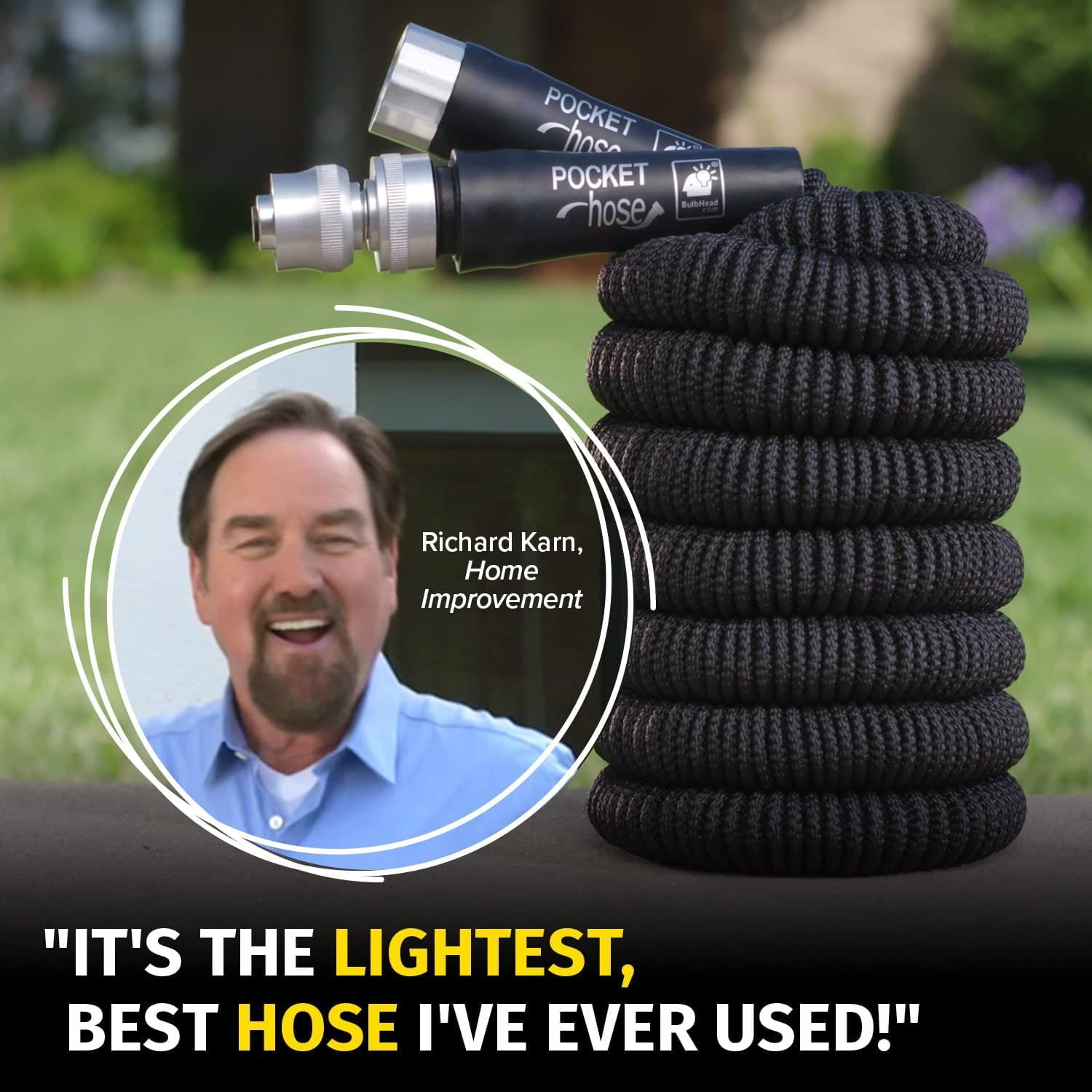 Pocket Hose Silver Bullet Pocket Garden Hose, 50-Ft. 1 Pack