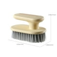 thumbnail image 3 of Lilgiuy Scrubbing Brush Hard Bristle Laundry Clothes Shoes Scrub Brush Large Plastic Hands Cleaning Brush for Shower, Bathroom, Carpet, Kitchen and Bathtub Supplies, Yellow, 3 of 7