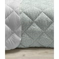 thumbnail image 3 of Shabby Flora Down Alternative Comforter, Big and Little Graphic Flower Motifs Symmetric Retro Spring Pattern, Microfiber Quilt for All Season, 5 Sizes, Pale Blue Peach Coral, by Ambesonne, 3 of 3