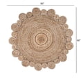 thumbnail image 2 of 8â€™ Round Natural Coiled Area Rug, 2 of 7