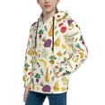 thumbnail image 2 of Balery Vegetable Pattern Boys Hoodie, Youth Pullover Hooded Sweatshirt, Kangaroo Pocket Hoodie for Kids Girls -Small, 2 of 6