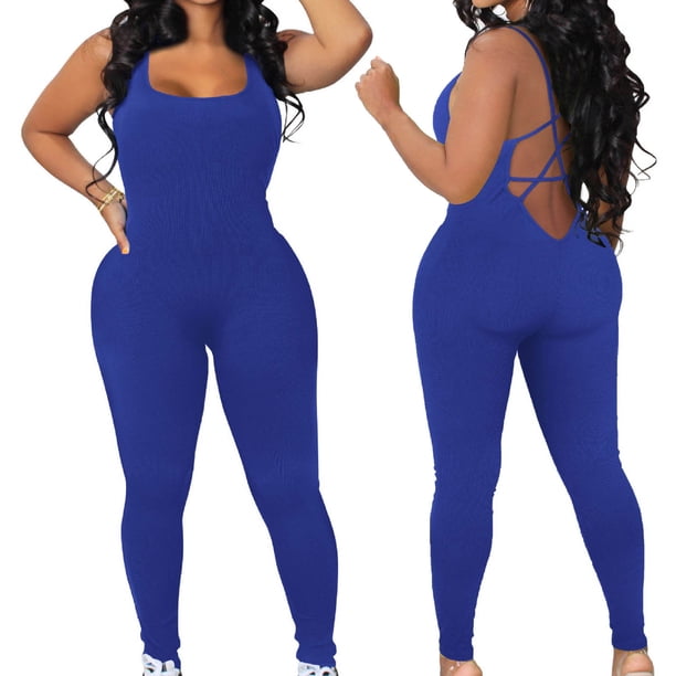 Puntoco Mono De Mujer Sin Mangas Sin Espalda con Cierre De Cintura Color Sólido Cintura Alta Mono Deportivo Ajustado para Yoga Liquidación Puntoco Puntoco-2829