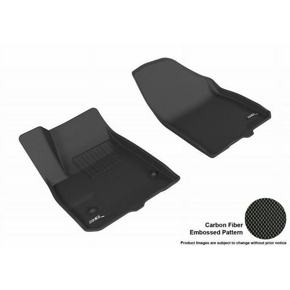3D MAXpider 2017-2024 Fits Cadillac XT5 Kagu 1st Row Black Carbon Fiber Embossed Pattern Floor Mat L1CD01611509