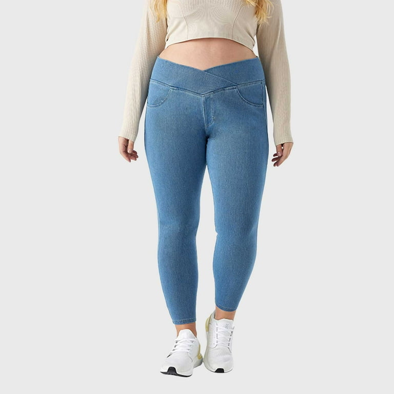 Leggings Pull On Stretch Jeans Plus Size YOURS Plus Size Grey