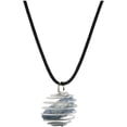 thumbnail image 1 of Collar de piedra de cristal hexagonal para mujer, colgante de chakras de alambre envuelto natural irregular, joyería, cadenas de aleación, regalo de San Valentín., 1 of 3