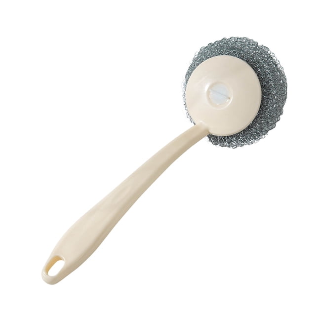 TIMIFIS Pot Washing Brush Long Handle Washing Pot Brush Wire Household Kitchen Wire Does Not Fall Off Wire Wipe Sink Stove Cleaning Brush Kitchen Gadgets