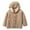 Khaki, variant on GYRATEDREAM 4-12Y Girls Boys Hooded Fleece Jacket Toddler Baby Button down Solid Color Wool Outwear Coat with Pockets Kids Children Warm Fall Winter Clothes Dark Grey
