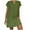 Green, variant on Under $20 Women's Casual Dresses, Fashion Women Loose V-Neck Summer Solid Short Sleeve And Linen Dress(Green,M)