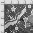 thumbnail image 2 of oneOone Velvet Dark Gray Fabric Asian Japanese Pattern Sewing Craft Projects Fabric Prints By Yard 58 Inch Wide, 2 of 4