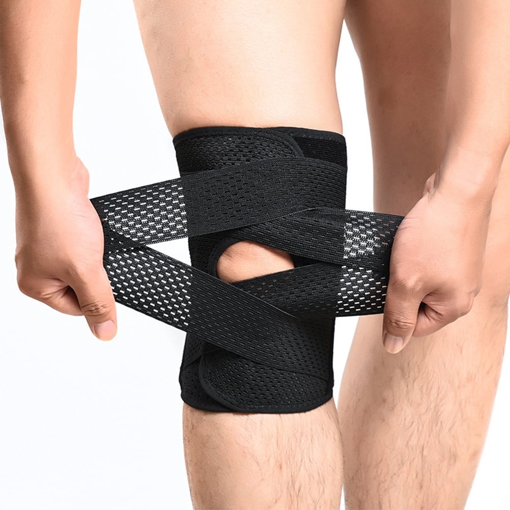 Knee Braces With Built-In Spring Strip Support Compression Knee