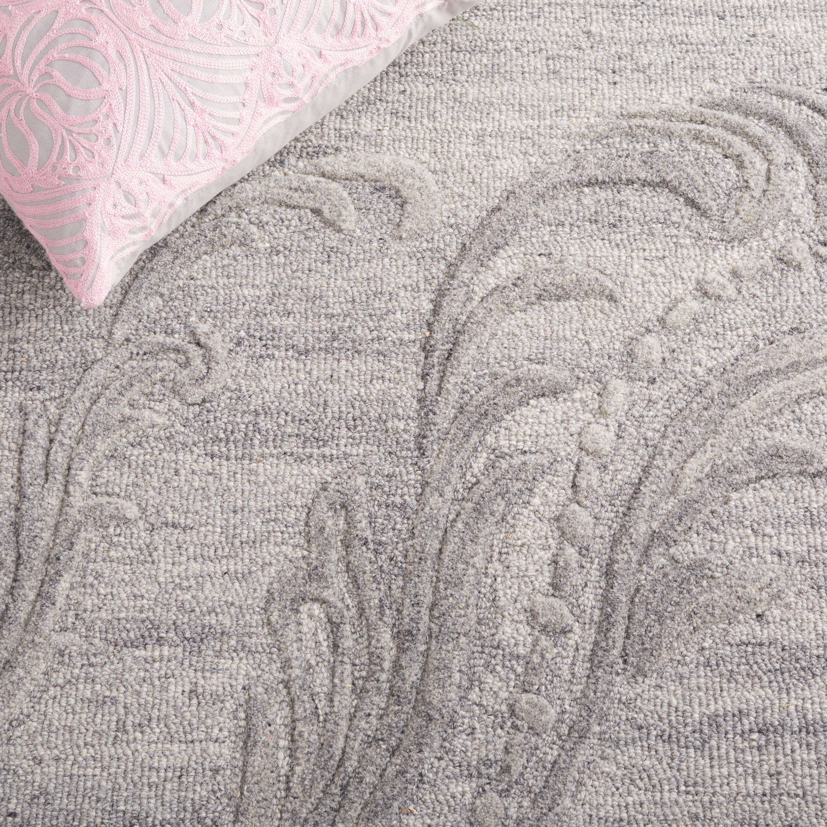 SAFAVIEH Jardin Salome Leaves Area Rug, Gray, 8' x 10'