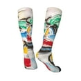 thumbnail image 5 of Lsque Colorful Abstract Bumper Cars Printed Crew Socks Men's Women's LightWeight Thin Casual Calf Socks ,Knee High Socks,Cotton Socks, 5 of 9