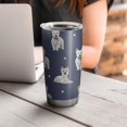 thumbnail image 4 of 20 Oz West Highland White Terrier Coffee Tumbler Double Wall Insulated Stainless Steel Water Bottle | Metal Reusable Thermoses Flask with Cup Cap | Leak & Sweat Proof with Anti-Dust Lid, 4 of 7