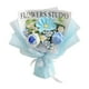thumbnail image 5 of Ramo de flores de ganchillo Ramo de flores artificiales de mesa Ramo de punto hecho a mano para Azul, 5 of 9