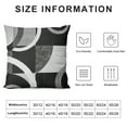 thumbnail image 5 of Nawypu Geometry Pillow Covers Modern Grey Black White Throw Pillow Covers Abstract Square Cushion Covers Geometric Stripe Modern Creative Decorative Pillow Covers Bedroom Decor, 5 of 5