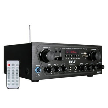 Pyle PTA24BT Bluetooth Home Audio 250 Watt 2 Channel Amplifier Stereo Receiver