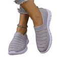thumbnail image 3 of HTHLVMD No-Lace Walking Shoes, Everyday Lightweight Shoes, Womens Slip On Walking Shoes Comfort Lightweight Breathable Non-Slip Mesh Casual Tennis Shoes Sneakers for Gym Travel Work, Gray 8, 3 of 4