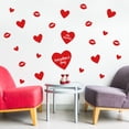thumbnail image 3 of Set of 21 Valentines Day Vinyl Wall Art Decal - Valentine's Day 14th February - From 2.4" To 10" Each - Trendy Kisses Hearts Home Living Room Bedroom Indoor Outdoor Apartment Office Work Decor, 3 of 4