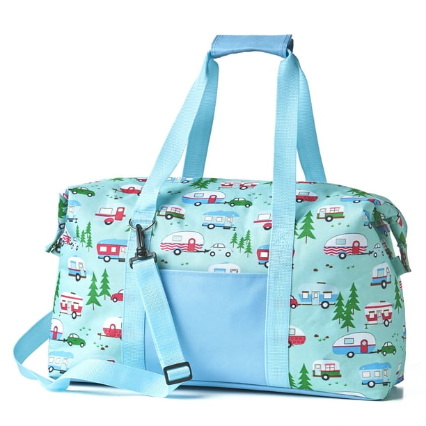 Oversized Insulated Cooler Bag Beach and Picnic Tote Retro Camper