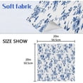 thumbnail image 5 of GZHJMY Set of 4 Blue Wildflower Satin Napkin Square 20 Inches Table Napkins Soft Smooth Decorative Napkins for Wedding Banquet Party Decoration, 5 of 6