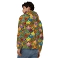thumbnail image 4 of Honeii Colorful Circle Print Hoodies for Men, Pullover & Full Zip, Breathable Zip up Hoodie, Sweatshirt-Large, 4 of 5
