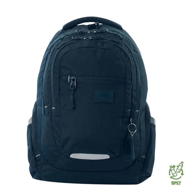 TOTTO Mochila Ergonómica Grande Porta Laptop 13 con Bolsillo Secreto | Escuela - Oficina - Viaje | 2 azul M