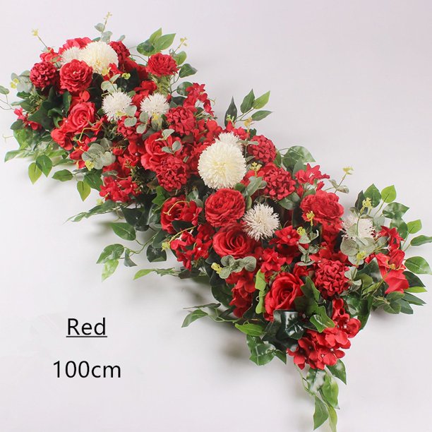 50/100cm DIY arreglo de pared de flores de boda suministros peonías de seda rosa artificial fila de flores decoración boda arco de hierro telón de fondo Adepaton 2027272-12