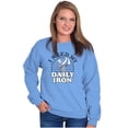 thumbnail image 4 of I Need My Daily Iron Golfer Golf Joke Unisex Plus Fleece Graphic Sweatshirt Brisco Brands 4X, 4 of 5